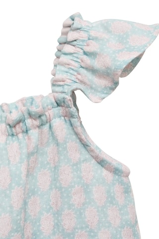 Blouse imprimée à volants - Vert
