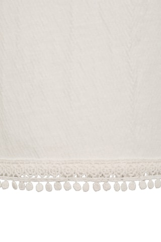 T-shirt texturé brodé - Blanc