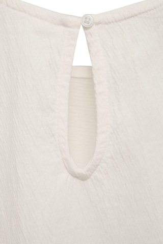 T-shirt texturé brodé - Blanc