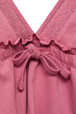 Top froncé noeud - Rose