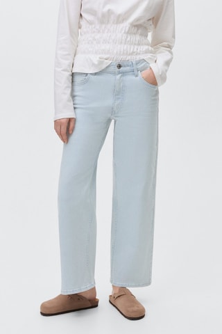 Jean style jupe-culotte à rayures - Bleu