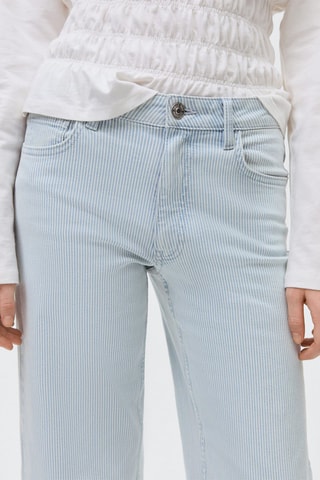 Jean style jupe-culotte à rayures - Bleu