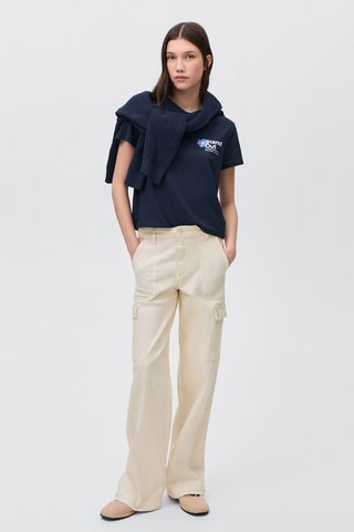 T-shirt imprimé manches courtes - Bleu marine