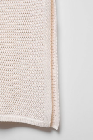 Jupe maille ajourée - Blanc
