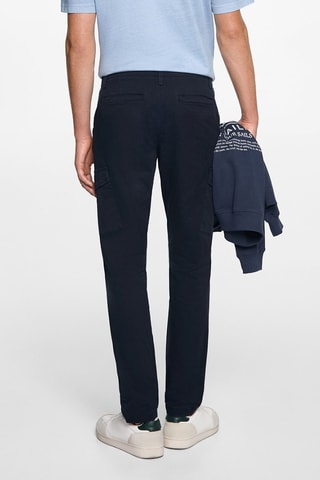 Pantalon cargo coton - Bleu marine