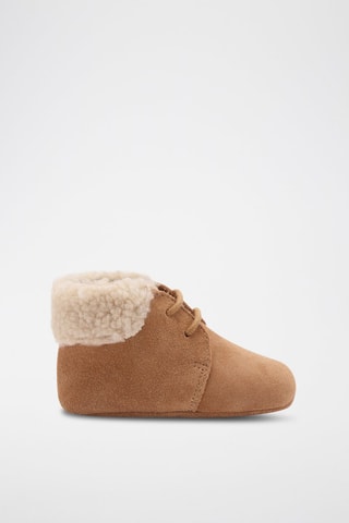 Bottes cuir fourrure - Beige