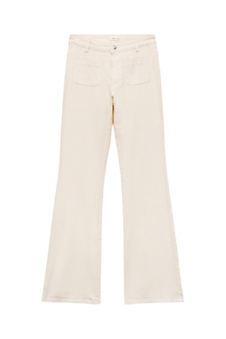 Jean flare poches - Blanc