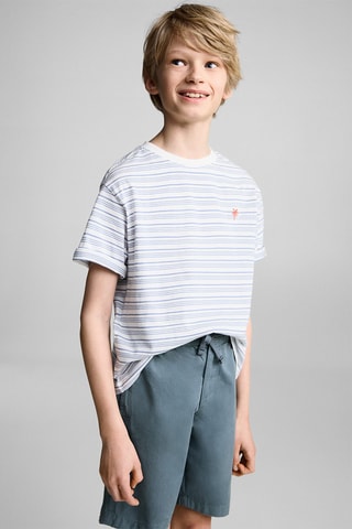 Bermuda taille élastique - Bleu