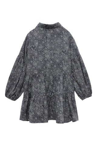 Robe à fleurs - Gris