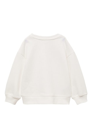 Sweat-shirt détail paillettes - Blanc