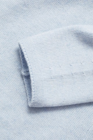 Pull-over maille fine boutons - Bleu