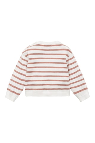 Pull-over en maille à rayures - Rose