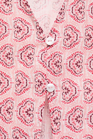 Blouse imprimée boutonnée - Rose