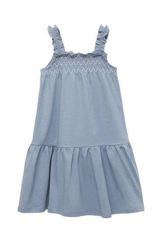 Robe à détails froncés - Bleu