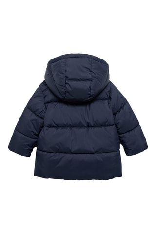 Anorak matelassé capuche - Bleu