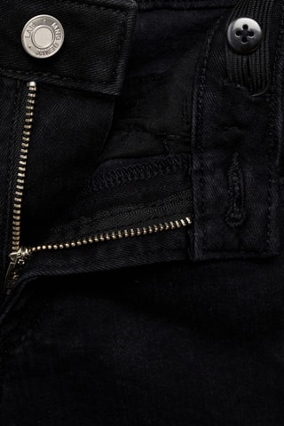 Short en jean droit - Noir