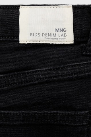 Short en jean droit - Noir