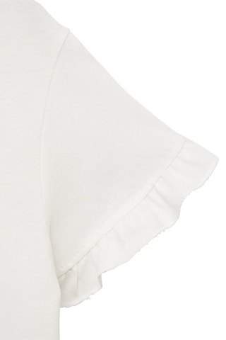 T-shirt brodé volants - Blanc