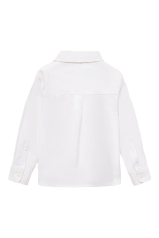 Chemise coton et lin - Blanc