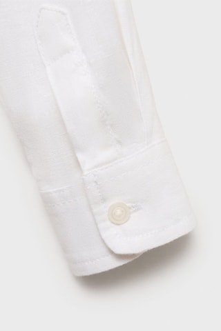 Chemise coton et lin - Blanc