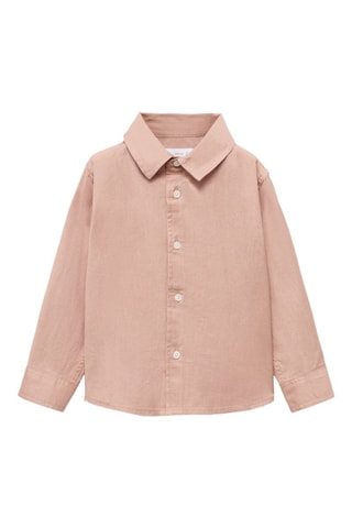 Chemise coton et lin - Rose