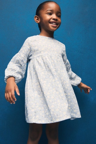 Robe à imprimé fleurs - Bleu