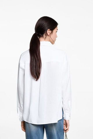Chemise coton oversize - Blanc