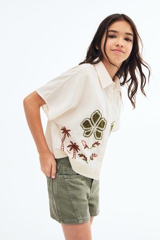 Short détail couture - Kaki