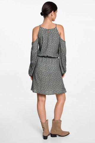 Robe courte épaules dénudées - Vert