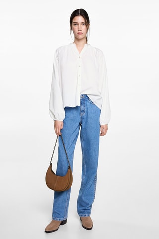 Chemise manches bouffantes - Blanc