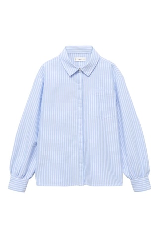 Chemise à rayures en coton - Bleu