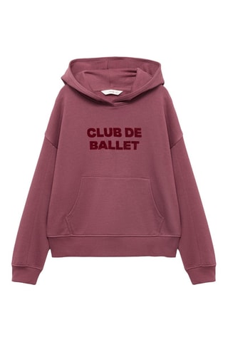 Sweat-shirt imprimé capuche - Rouge