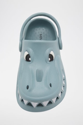 Tongs à motif dragon - Bleu