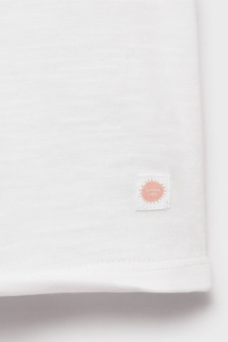 T-shirt coton boutons - Blanc