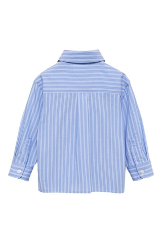Chemise 100 % coton rayures - Bleu