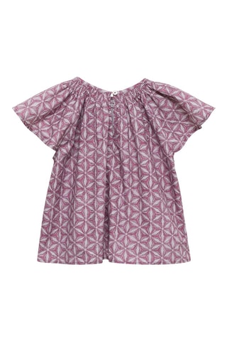 Blouse en coton imprimée - Rose