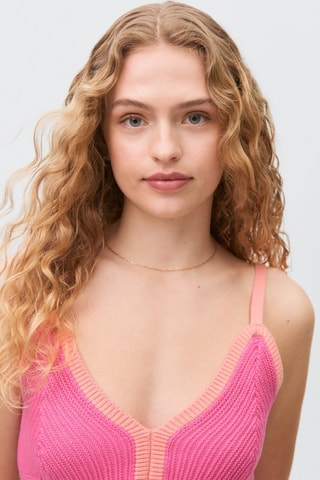 Top crochet contraste - Rose