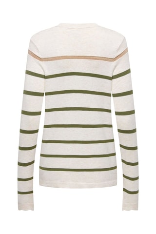 Pull - Ecru et vert olive