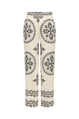 Pantalon regular - Blanc et noir