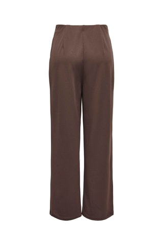 Pantalon wide legs taille haute - Marron