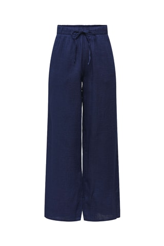 Pantalon straight taille haute - Bleu foncé