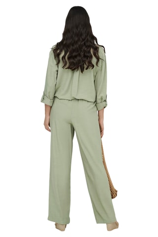 Pantalon wide legs - Gris