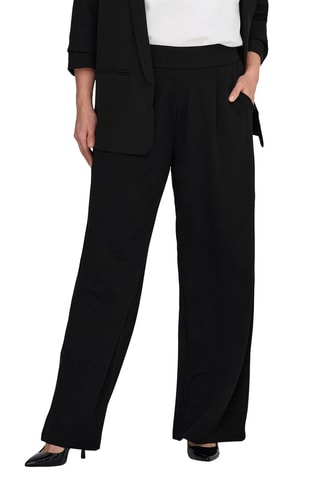 Pantalon regular taille haute - Noir