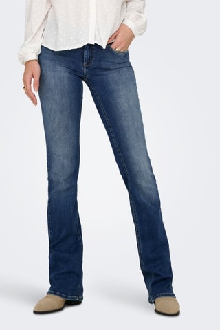 Jean flare en coton biologique - Bleu