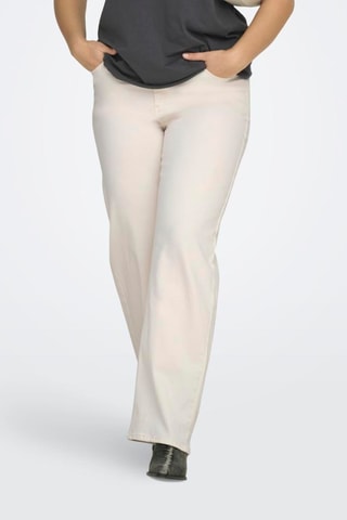 Jean wide legs taille haute - Ecru