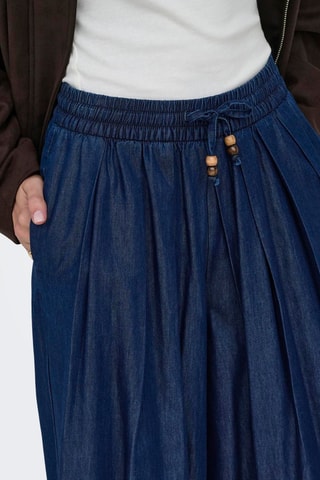 Jean wide legs taille haute - Bleu foncé