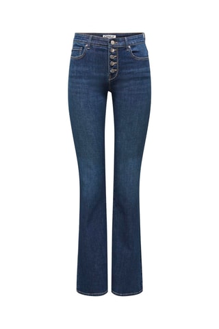 Jean flare taille haute - Bleu
