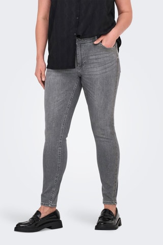 Jean skinny en coton biologique - Gris