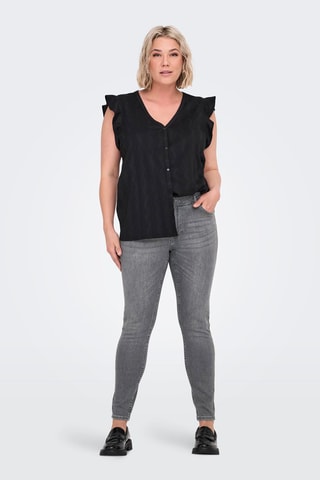 Jean skinny en coton biologique - Gris