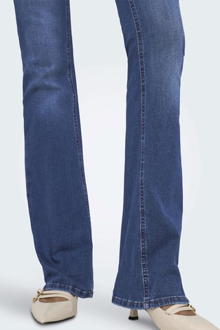 Jean flare en coton biologique - Bleu foncé